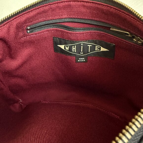 Kim White Super Soft Black Leather Wristlet/Ring Clutch - Picture 11 of 12